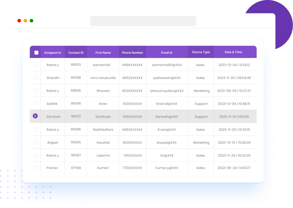 Store all company contacts in the centralized address book of our contact management system.