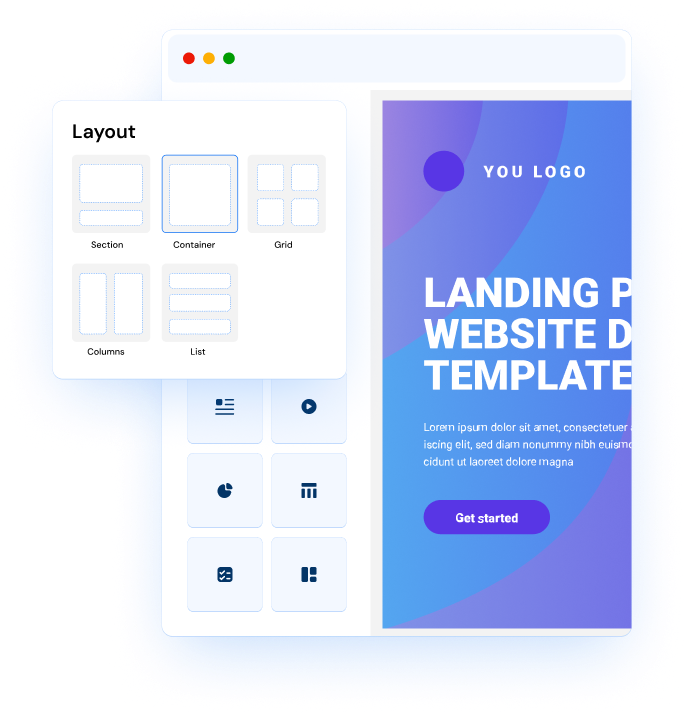Easily create effective web pages with our adaptable templates and user-friendly builder, focusing on designing and publishing responsive landing pages.