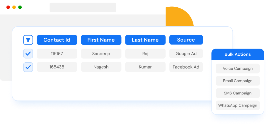 Our lead management software in India allows you to segment the leads in one database.