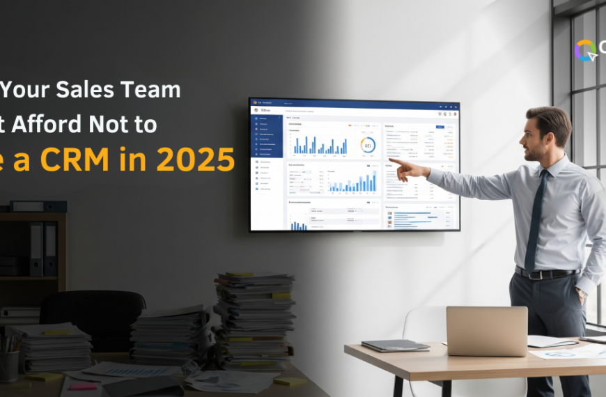 Business professional presenting CRM performance dashboard to sales team in a modern office environment.