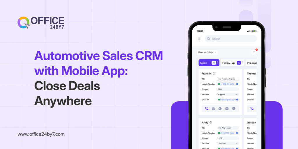 Automotive Sales CRM with Mobile App: Close Deals Anywhere