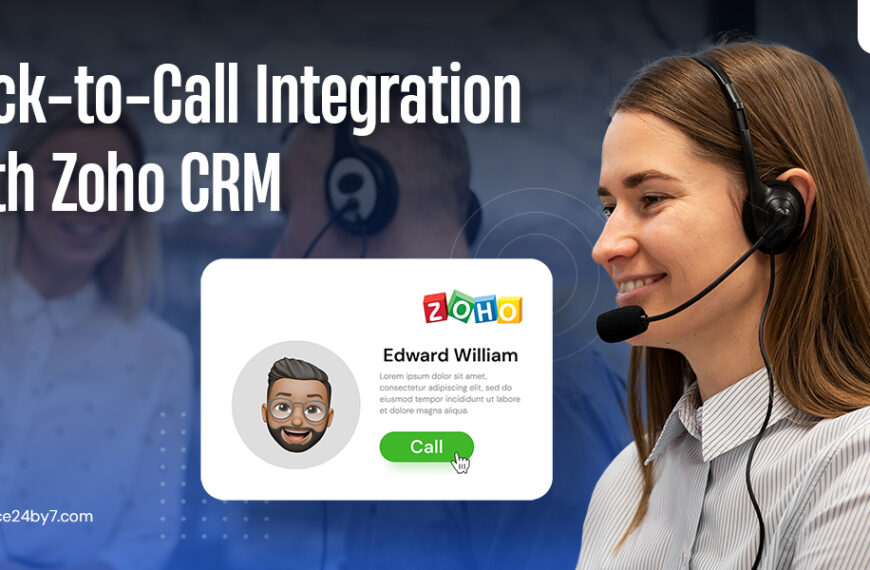 Office24by7's click-to-call integration with Zoho CRM.