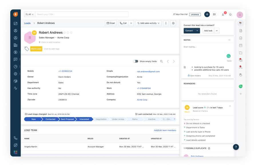 Freshsales and Office24by7 are some of the best Salesforce alternatives | Office24by7 CRM