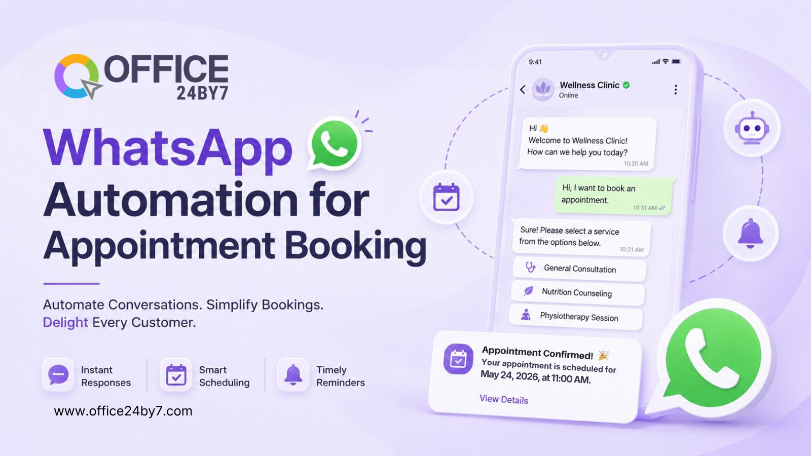 WhatsApp Automation for Appointment Booking in 2026 | Office24by7