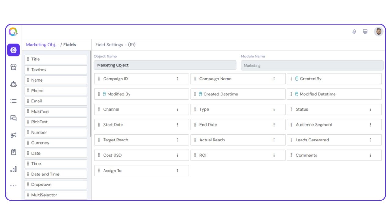 Create and Manage Custom Fields in Office24by7 CRM