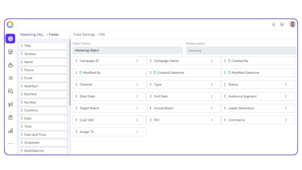 Create and Manage Custom Fields in Office24by7 CRM