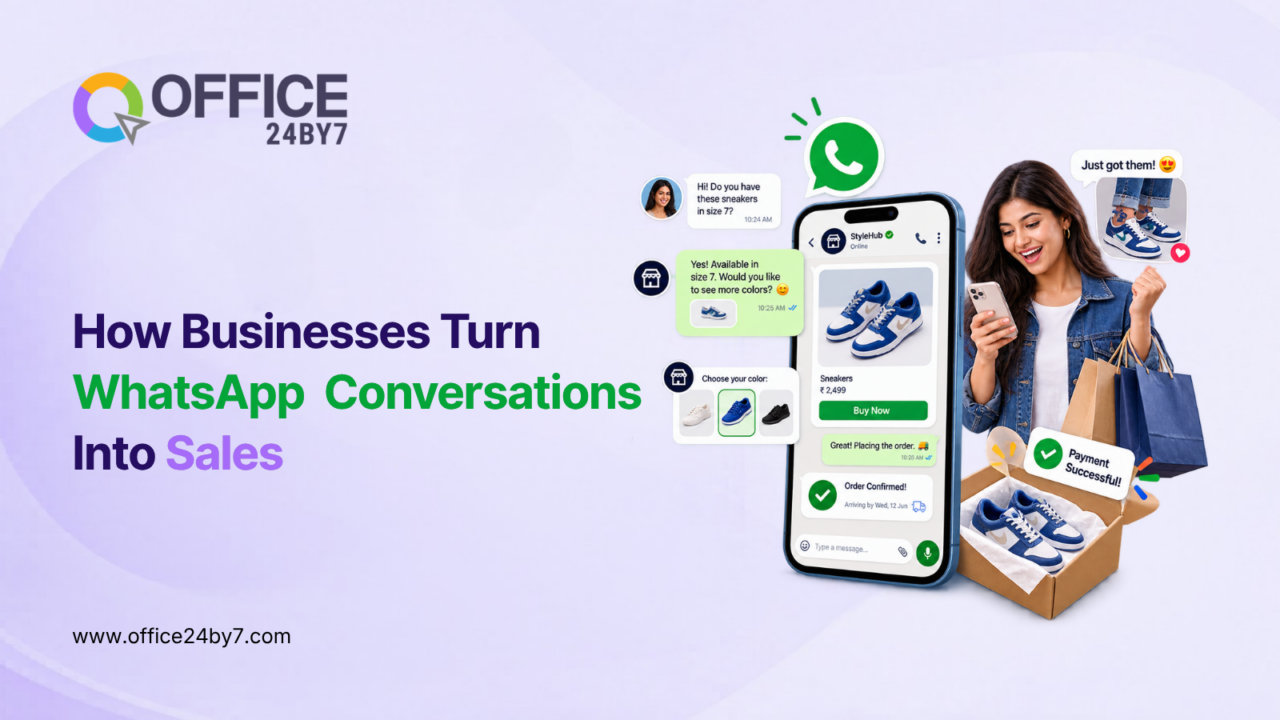 Discover how Office24by7 helps businesses use WhatsApp Business, automation, and CRM to turn customer conversations into leads, sales, and lasting relationships.